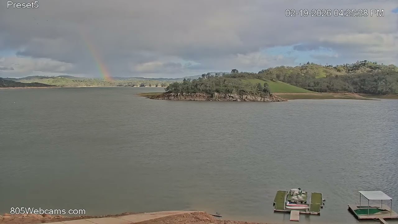 Rainbows and Fast Boat - Lake Nacimiento Webcam - 805 Webcams