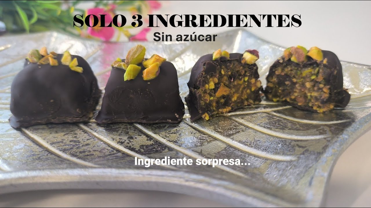 Bombones de Pistacho con 3 Ingredientes 🍫 | Saludables y sin azúcar