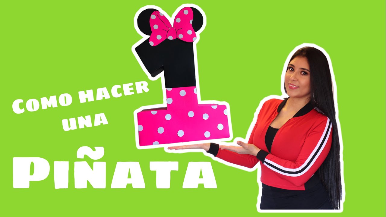 Como hacer una piñata de número// Piñata de Minnie Mouse