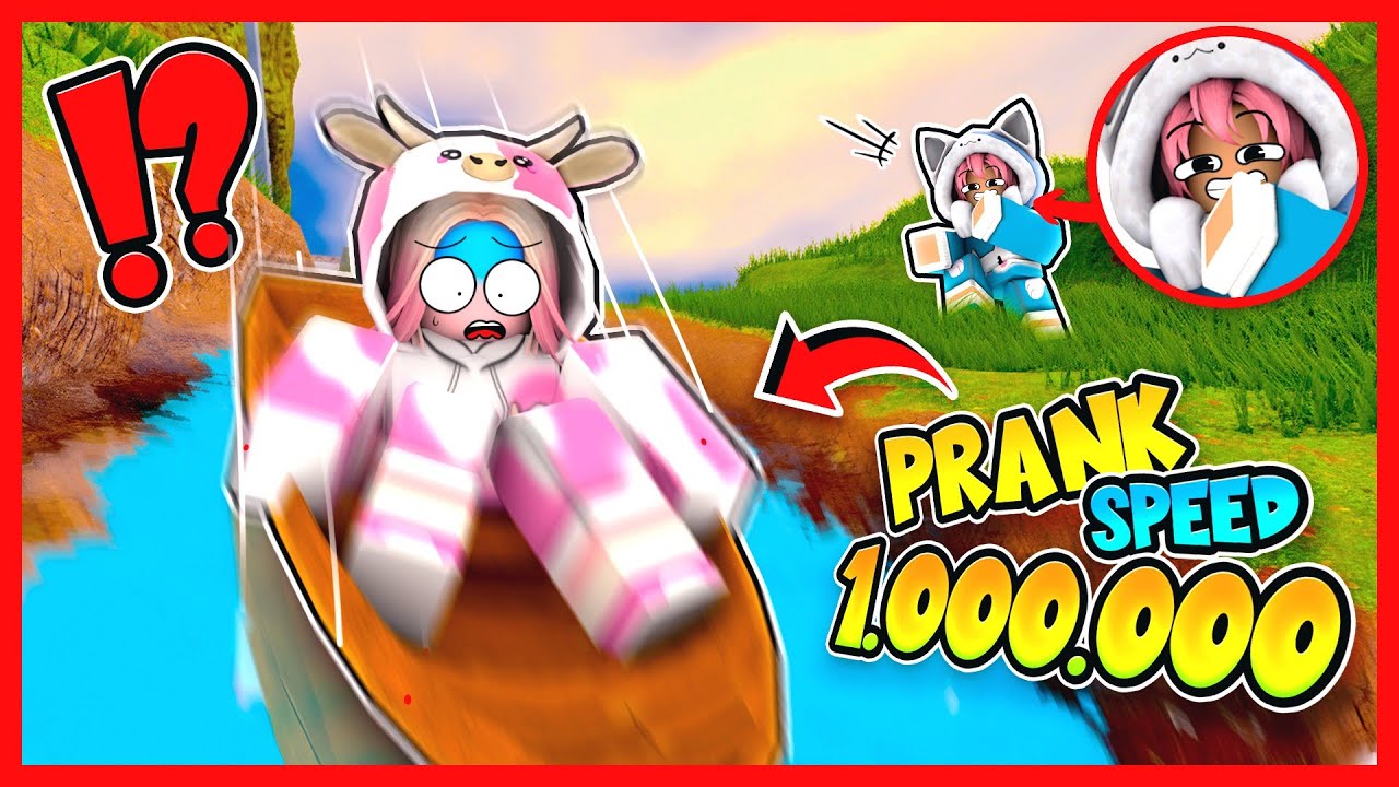 ATUN PRANK MOMON DI BOAT RIDE.. KAPALNYA JADI CEPET BGT !! Roblox
