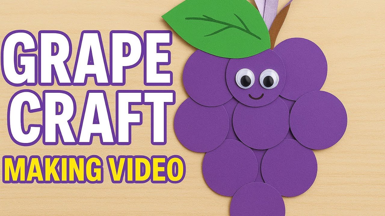Purple Grape Craft | Easy Purple Day Activity for Kids | DIY Paper Craft #purpleday #schoolactivity 