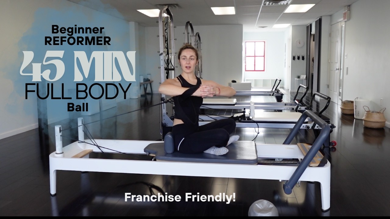 45 MIN PILATES REFORMER WORKOUT - Club Pilates 1.0 Flow - (Ball)