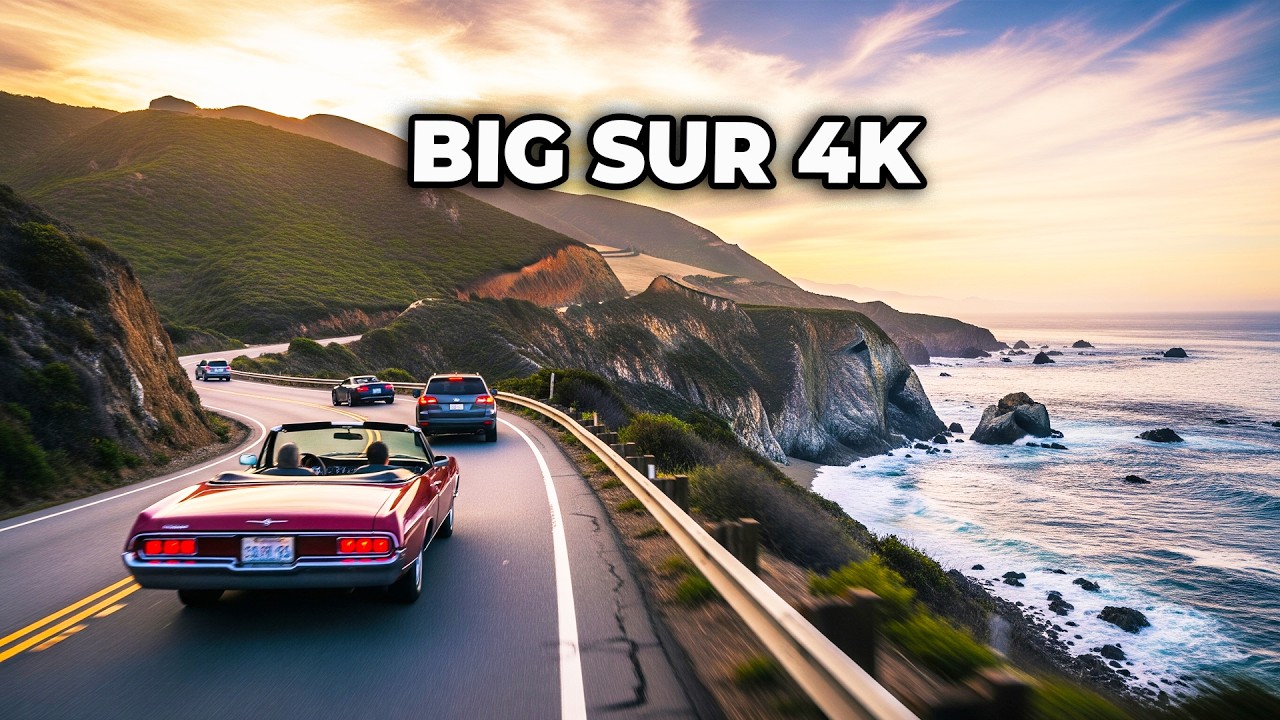 California Driving Tour 4K - Driving Big Sur Bixby Bridge From Los Angeles