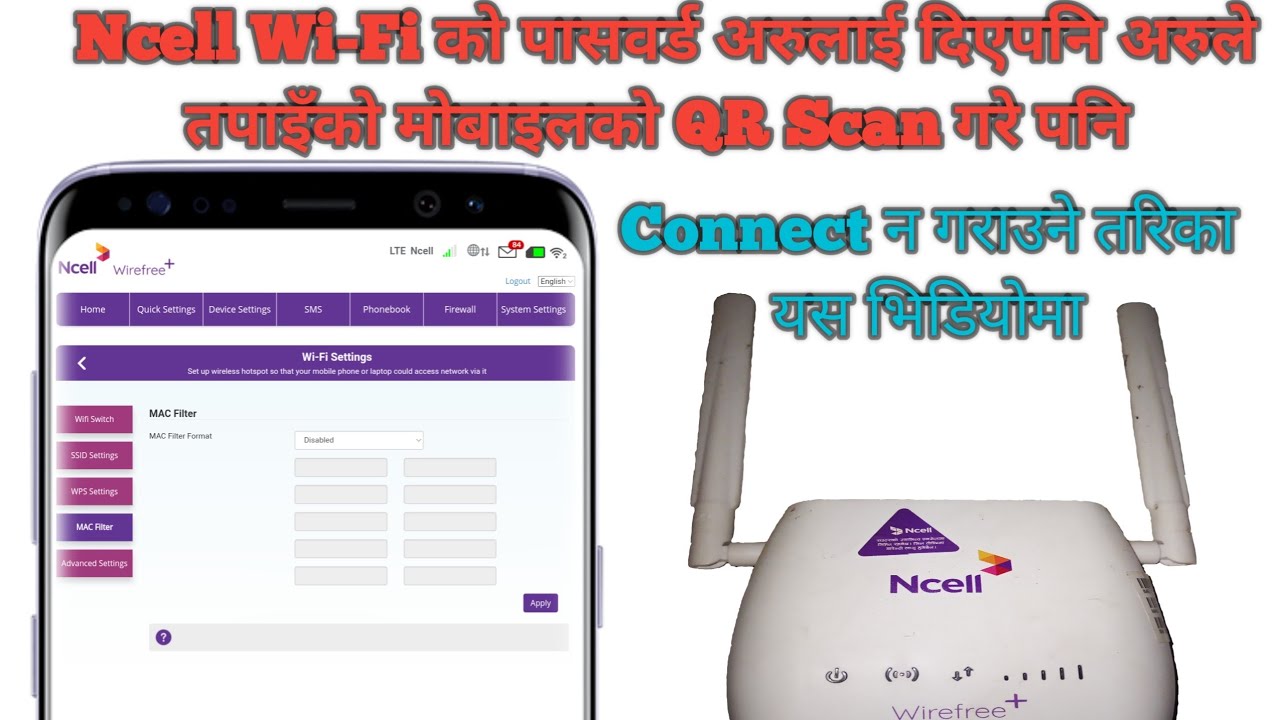 How to Set Mac Address in Ncell Router//Ncell Router Mac Address//Ncell Wifi Mac Address