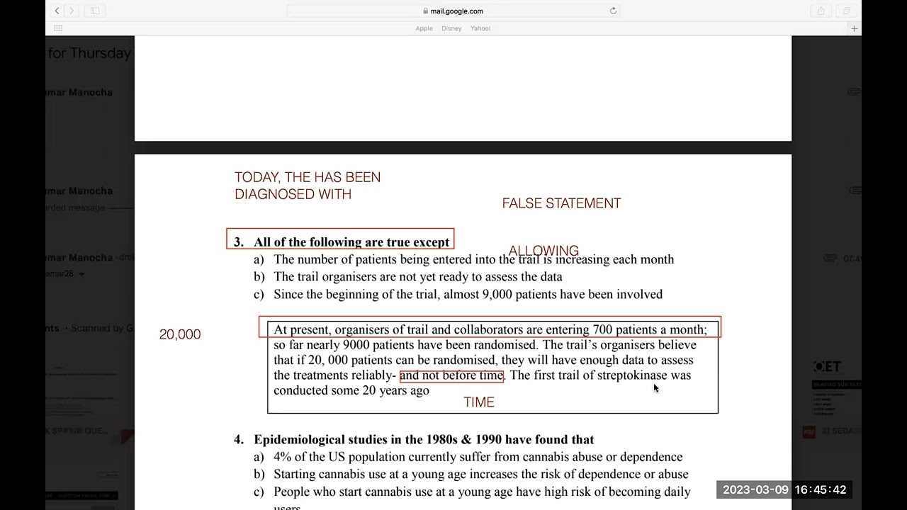 Sample question of oet reading part c