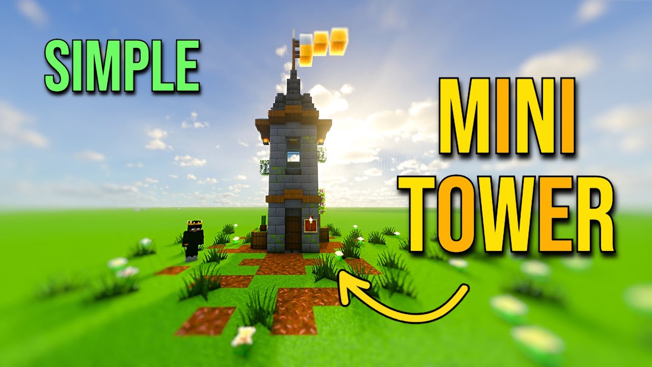 MINI Medieval Tower (Minecraft Tutorial)