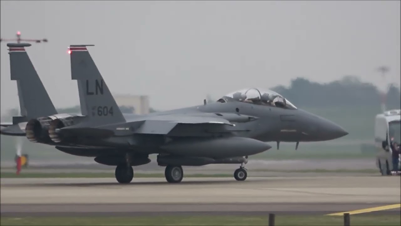 RAF Lakenheath, 7th April 2018. Tabor 41-46 Flight 494th F-15Es & Tabor 11-17 Flight 336th SJ F-15Es
