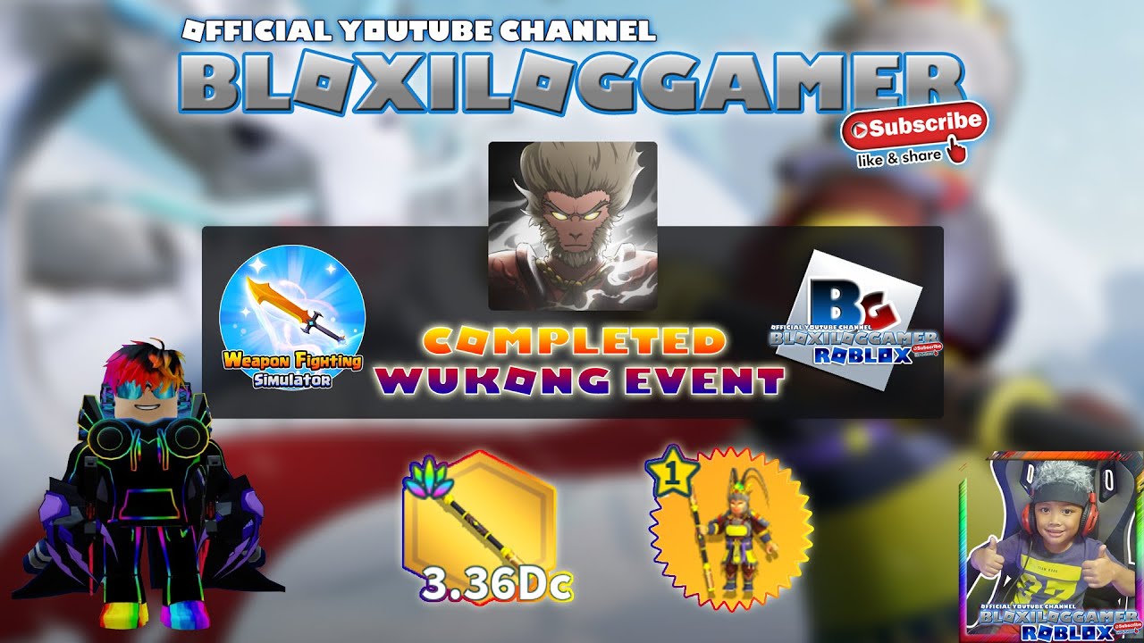 Completed Wukong Event in 5 Days Weapon Fighting Simulator Bloxiloggamer