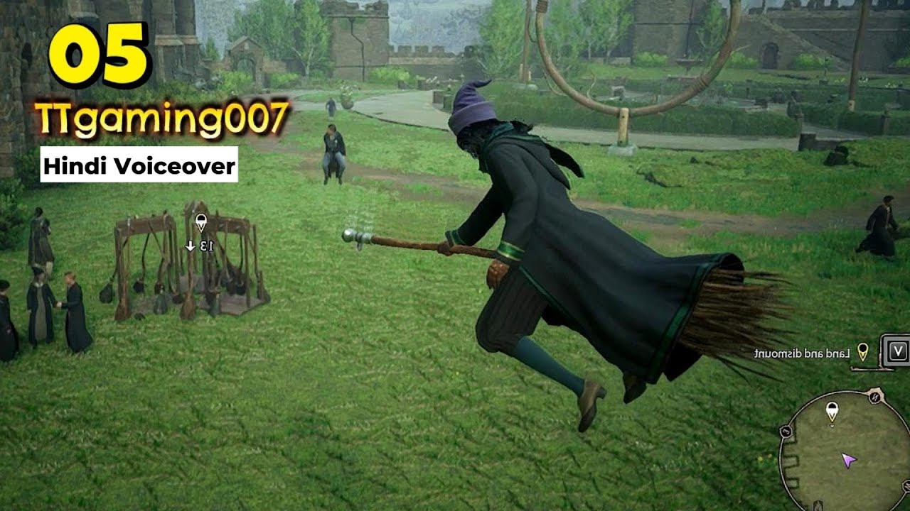 Fight with Pensieve Protector & Flying with Broomstick | Conjuring of Decoration in Hogwarts Legacy