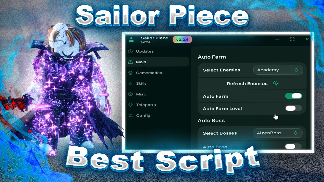 Sailor Piece Script [NO KEY] GUI - Auto Farm, Auto Bosses, ESP, Auto Dungeon, Infinity Tower