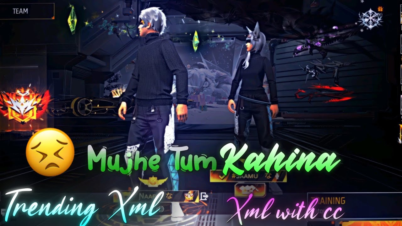 Kahi Na Lage Man Xml with Cc || new free fire Xml File||free fire xml||free fire  xml file #naaafizz