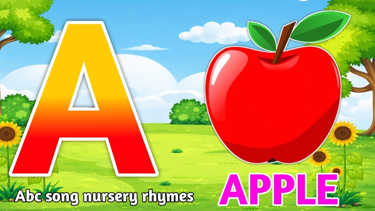 Phonics song with TWO Words - A For Apple - ABC Alphabet Songs with sound for children