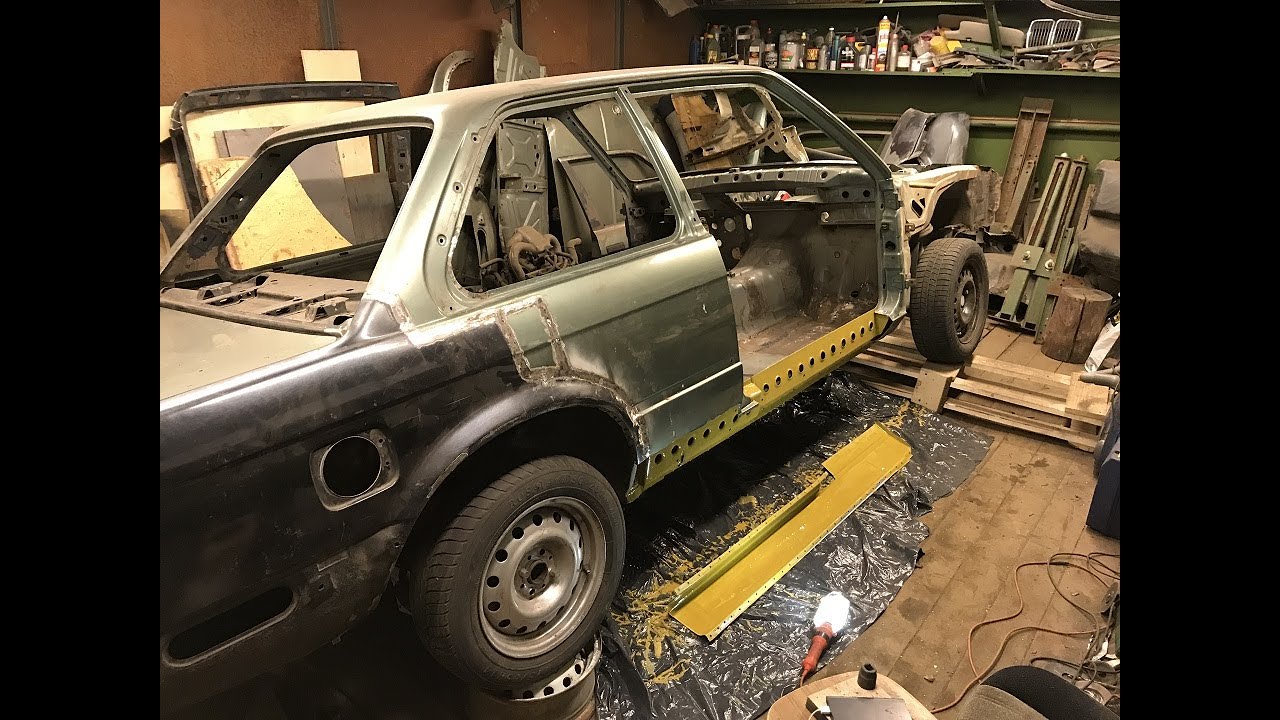 BMW E30 REBUILDING | ЗАМЕНА ПОРОГА. КРАСИМ И ВВАРИВАЕМ УСИЛИТЕЛЬ
