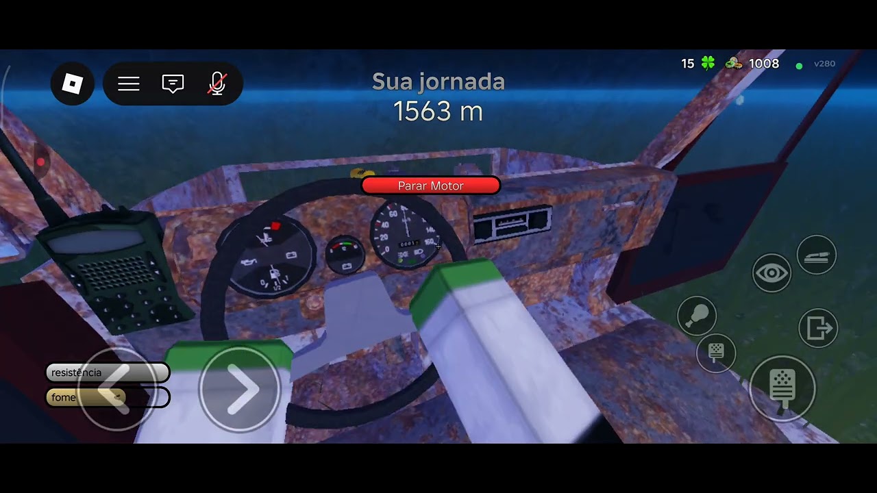 Eu jogando a dusty trip no Roblox e eu cheguei lá prós 2km 1km 