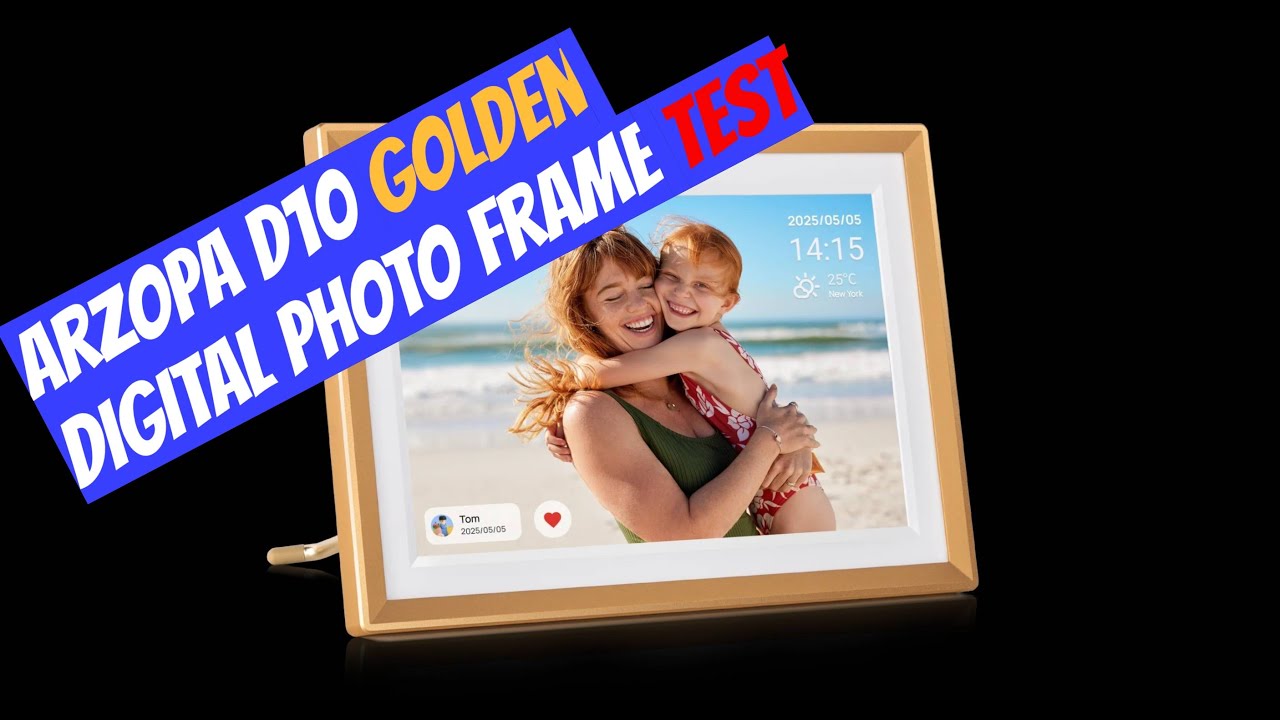 Arzopa D10 Golden Digital Photo Frame Test