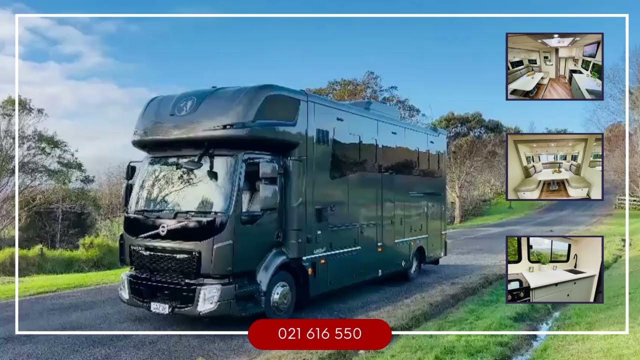 Luxury 3 horse truck (or toy hauler) for sale in Auckland now!  July 2023.