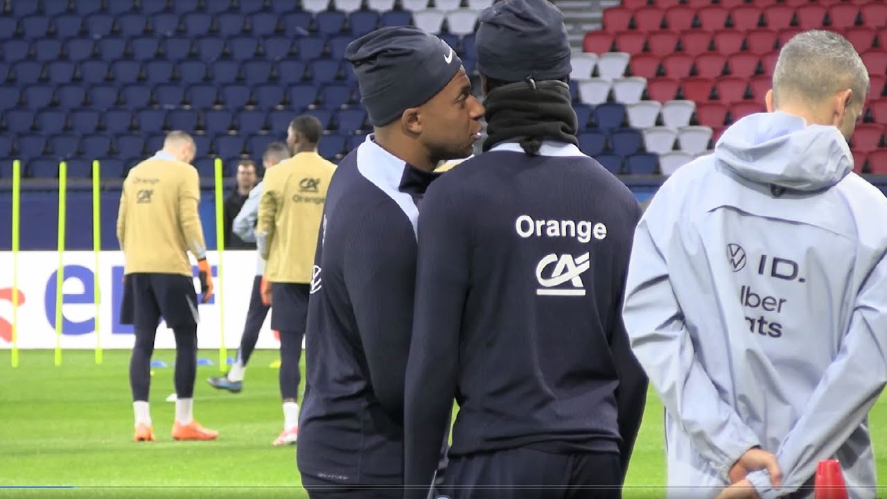 What Did Mbapp&eacute; Whisper?! France star on cheeky form at training | WeShow Sports