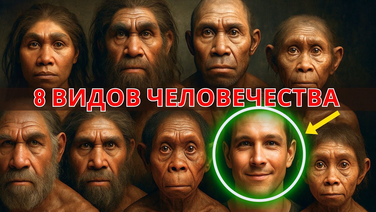 🧬 КТО был ДО НАС? Неандертальцы, Homo erectus и 8 ЗАБЫТЫХ видов ЛЮДЕЙ в истории эволюции