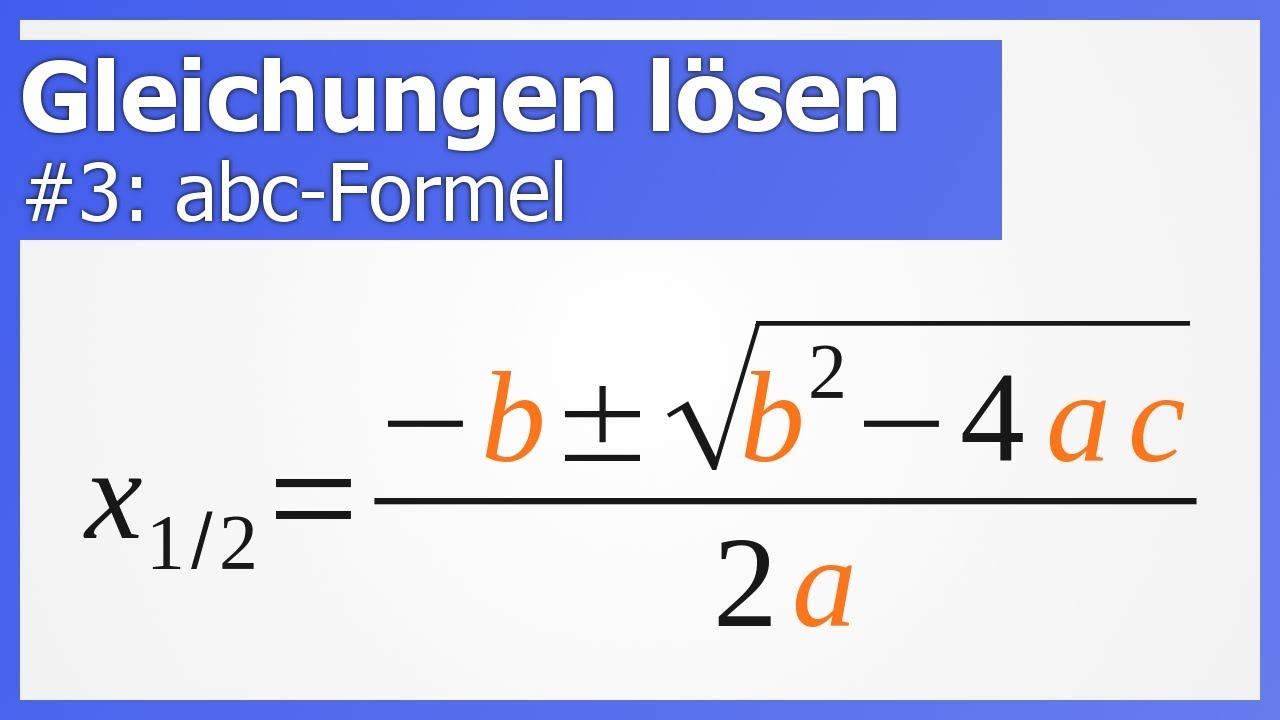 Gleichungen lösen #3: abc-Formel | How to Mathe