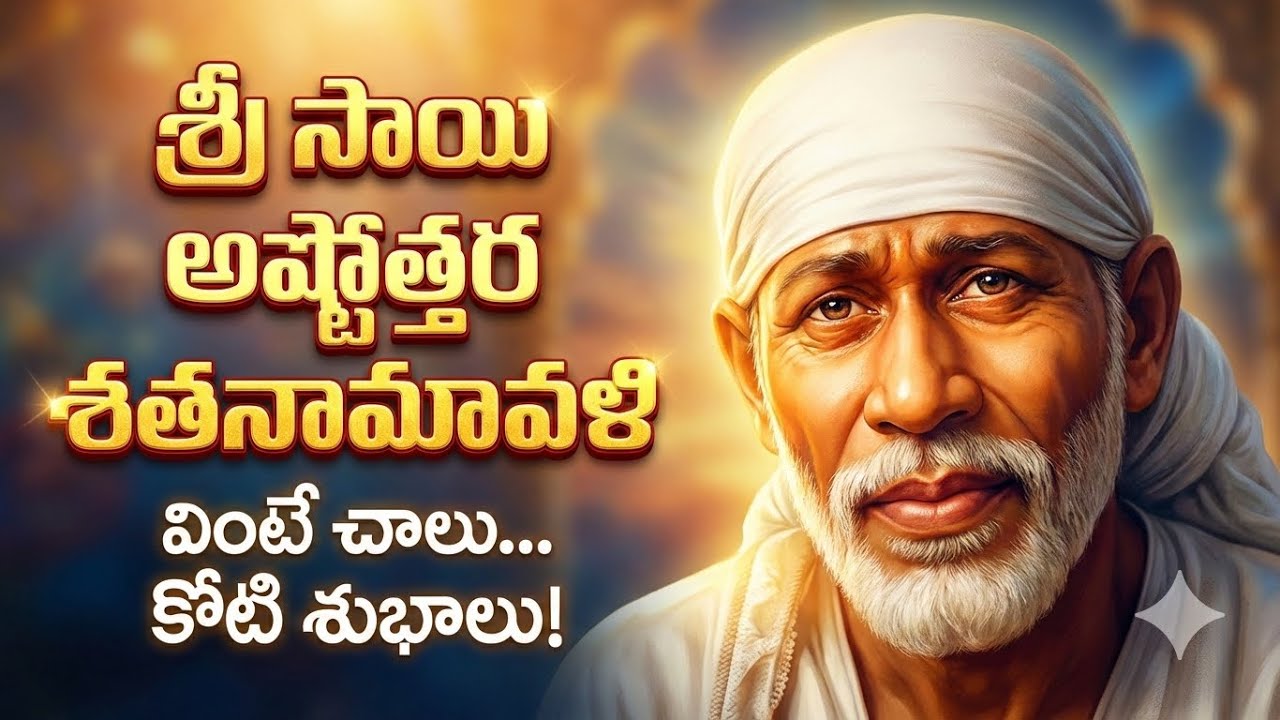  సాయి నామాలు 108 రోజూ వినండి 🔥 కష్టాలు తొలగిపోతాయి | దేవాలయ అష్టోత్తర నామాలు 