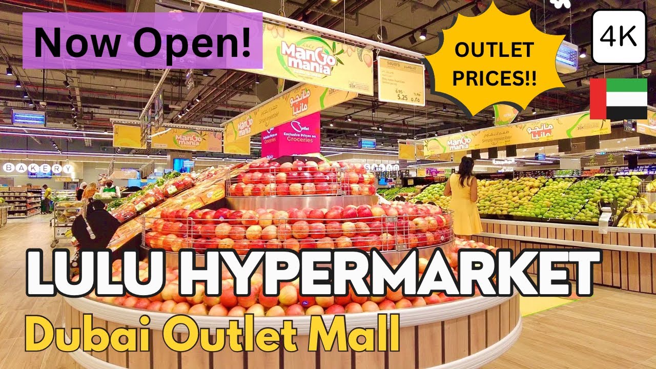 LuLu Hypermarket (NOW OPEN) at Dubai Outlet Mall! AMAZING Deals & Offers! 4K Grocery Shopping Tour🛒