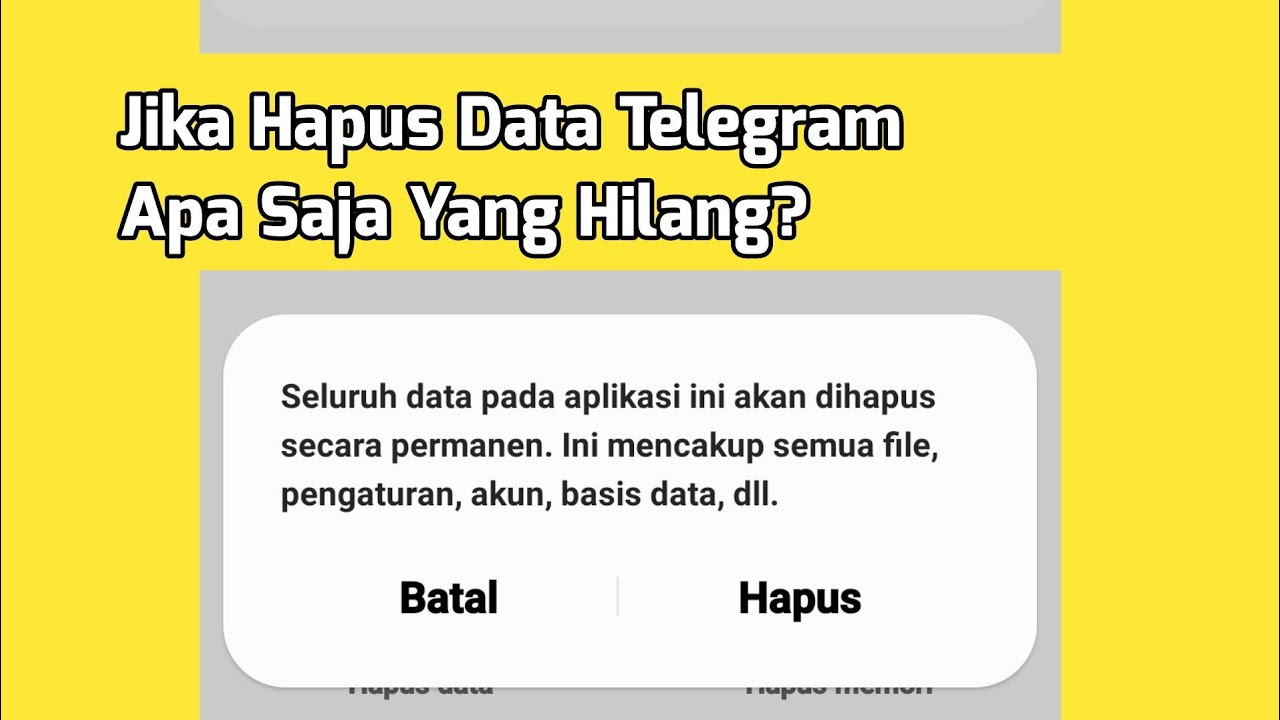 Jika Hapus Data Telegram Apa Saja Yang Hilang?