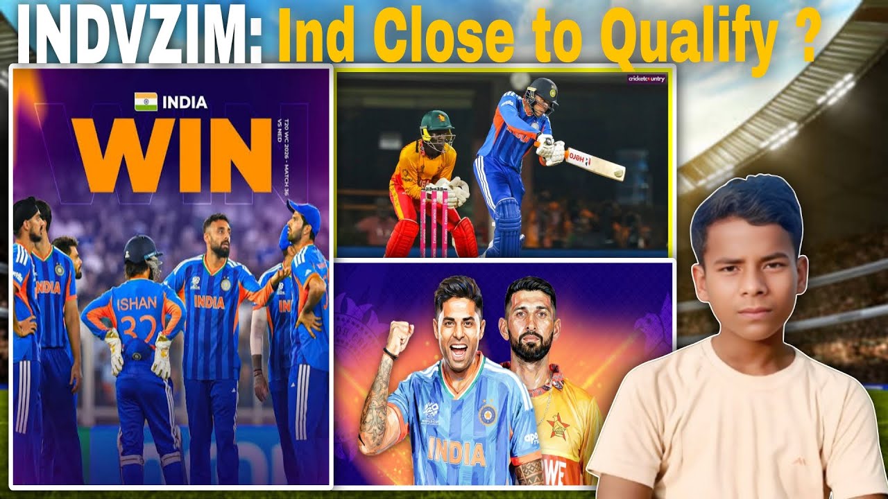 INDVZIM: Ind Close to Qualify || Ind vs Zim Match || IND Winner 🏆 || Cricket News || The_Explorer_AS