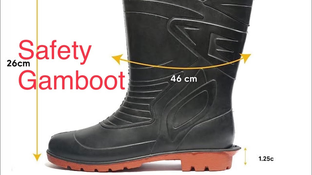 SAFETY GumBoot Flexible PVC Anti-Static, Anti-Slip, Oil/Water/Acid Resistance, Labour/Worker Purpose