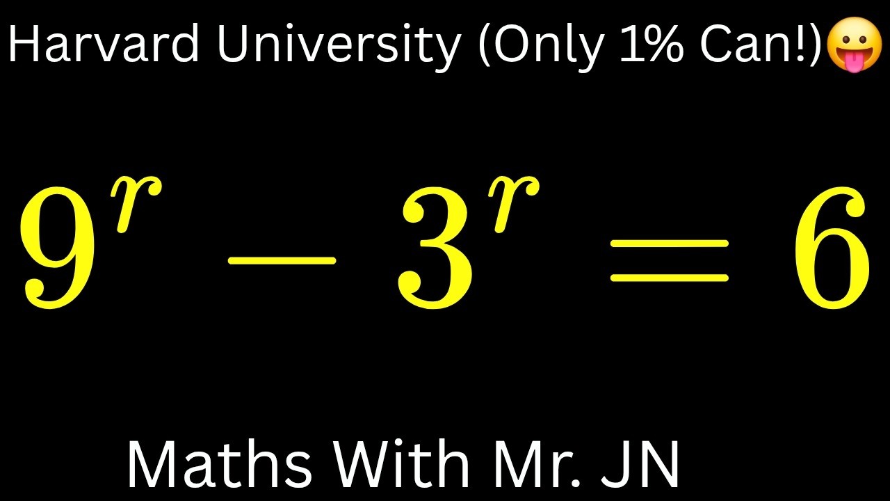 🧠🫱Solve This Harvard-Level Math Problem (Only 1% Can!)”💯💥/Maths With Mr. JN