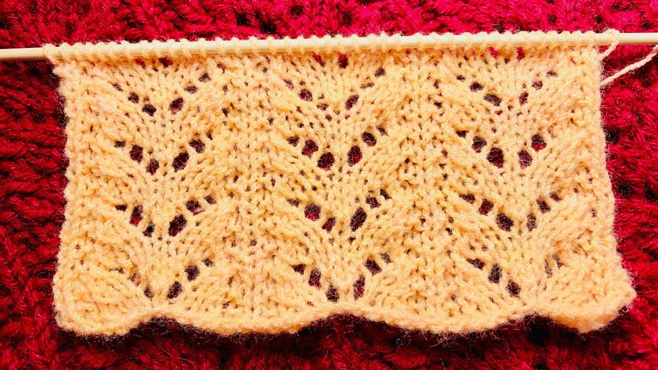 Кружевной стежок «Малыш-папоротник»: мастер-класс по вязанию от Knittycat