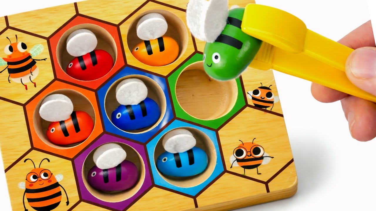 Match The Colors with Bee Puzzle Activity | Best Learning Video for Toddlers and Preschoolers