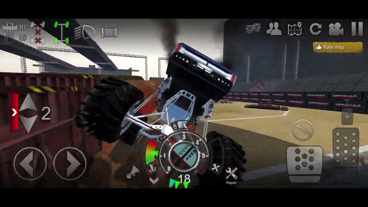 Monster trucking in off-road outlaws