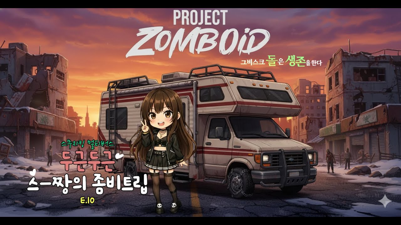 [프로젝트 좀보이드] '라쿤시티'의 미소녀 좀비 청소부 | 스-짱의 좀비트립 E10