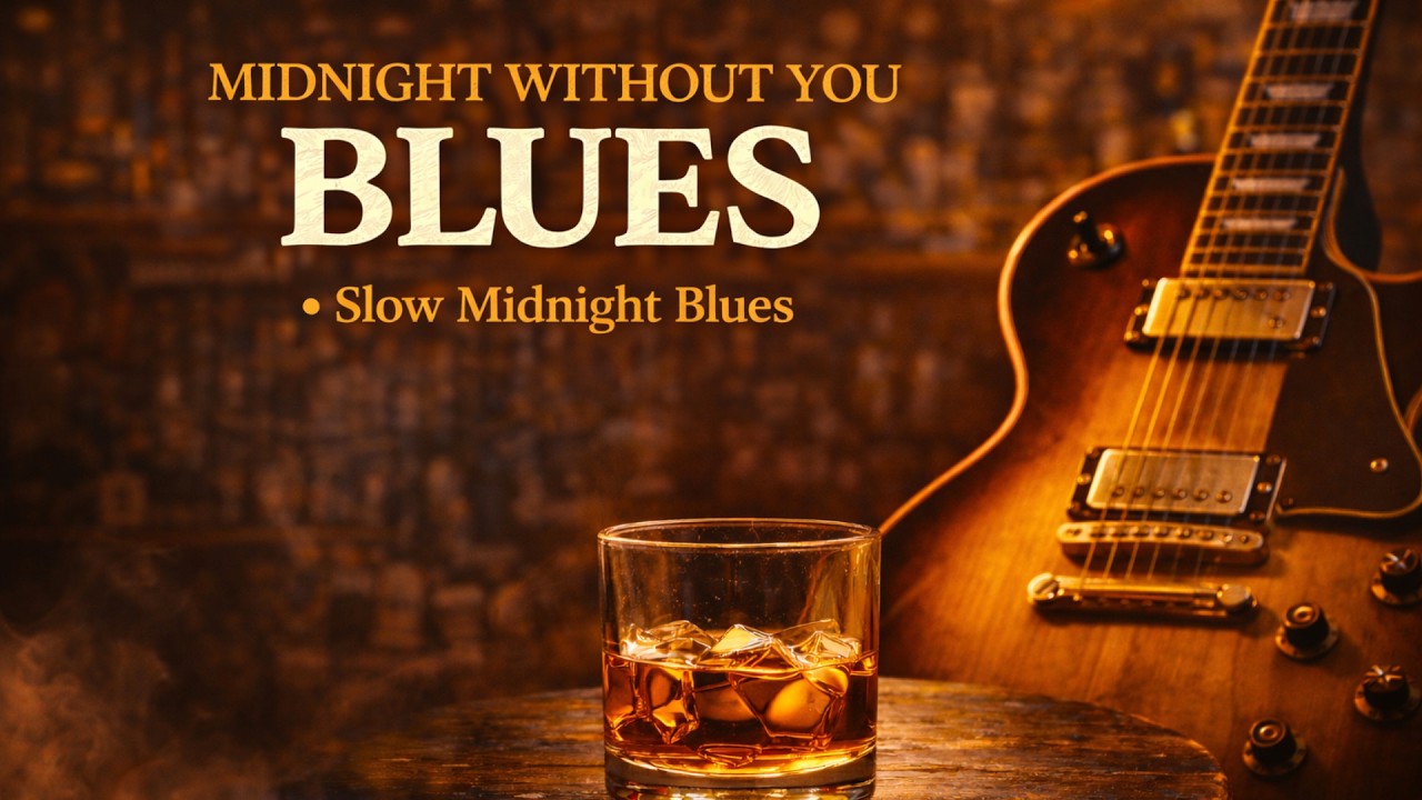 Midnight Without You 🌙 Slow Blues Guitar for Lonely Nights | Relaxing Instrumental (1 Hour)