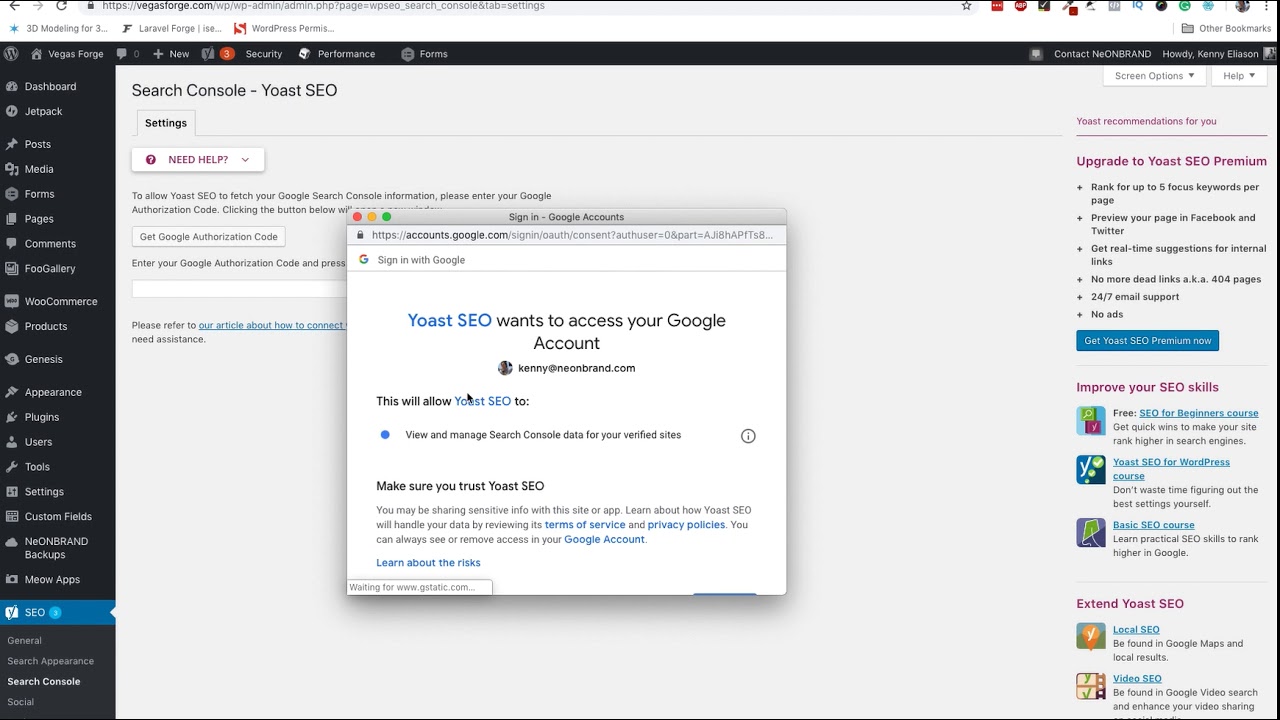 How to Connect Yoast SEO to Search Console | NeONBRAND