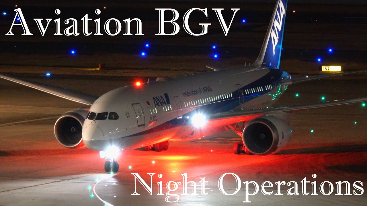 [4K Plane Spotting with BGM] Night Operations at Tokyo International Airport |  ANA [Aviation BGV]