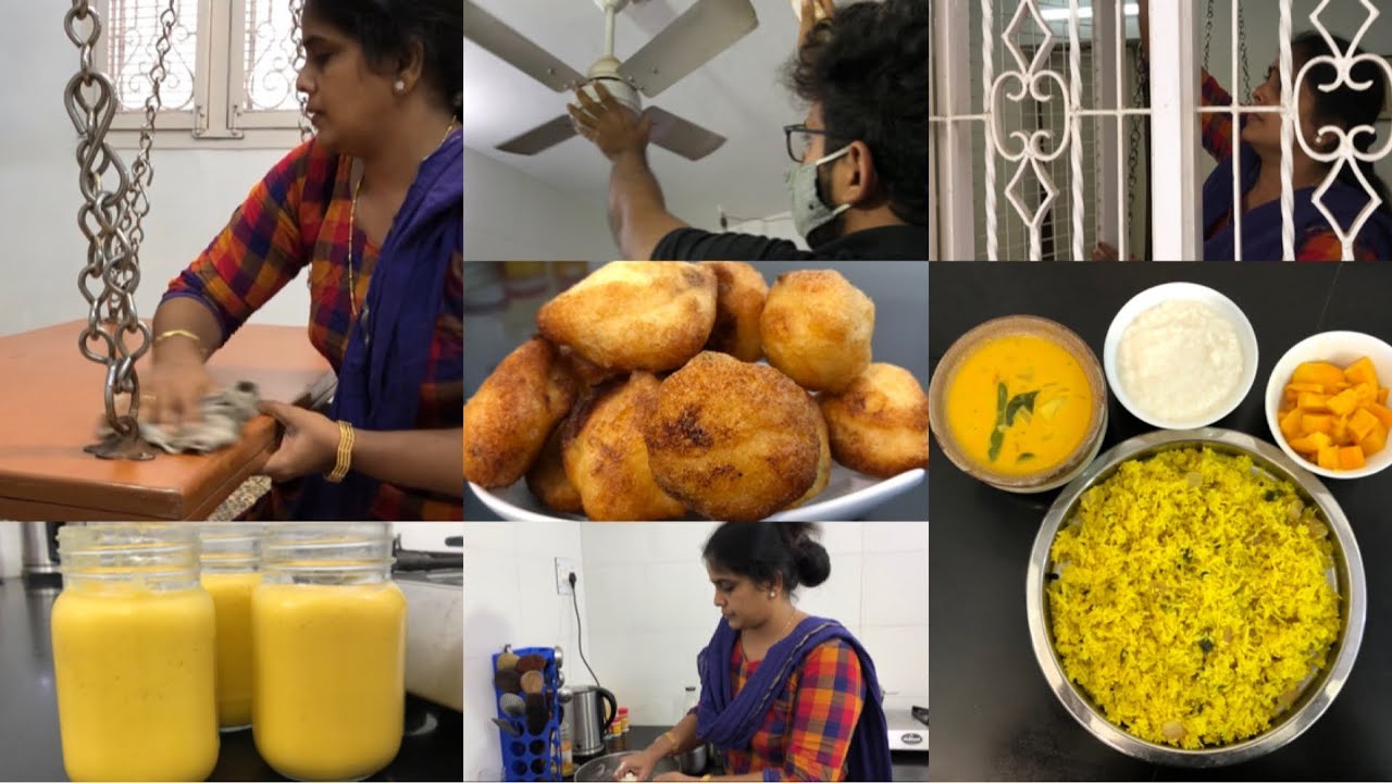 Weekend Cooking/Cleaning Vlog|Srilankan Spl Thengai Paal Sadham|Potato Sodhi/Mango Coconut Milkshake