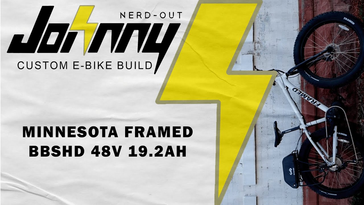 Custom E-bike Build: Minnesota Framed Fat Bike w/ 1000w Mid Drive BBSHD 48v 19.2ah Jumbo Shark