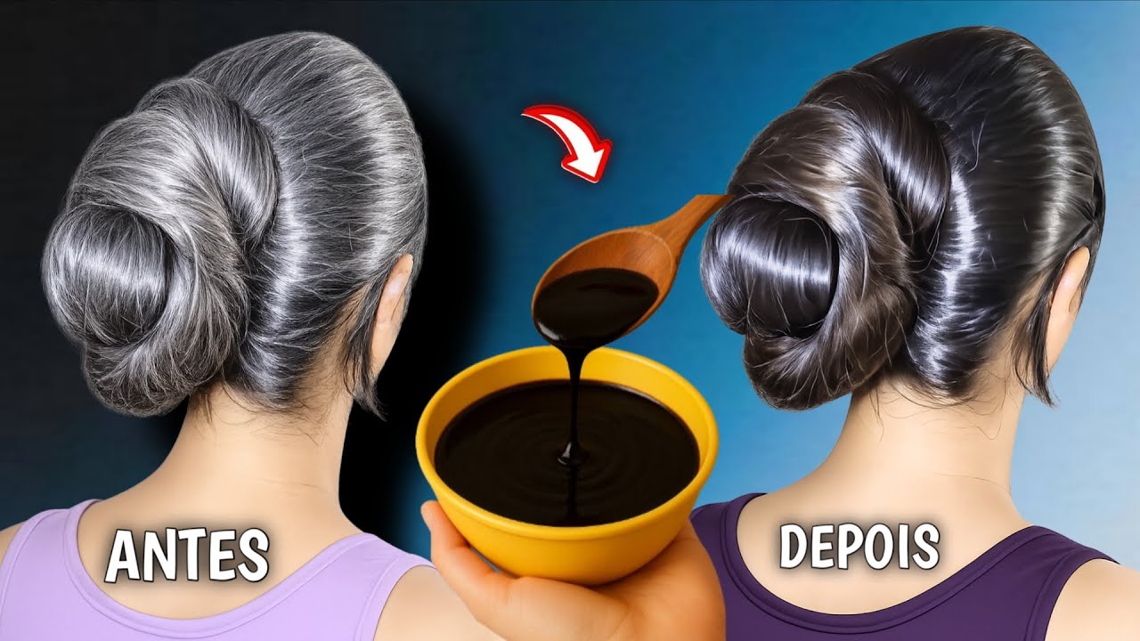 CABELOS BRANCOS FICA PRETO EM MINUTOS SEM QUÍMICA SEM TINTA! 100% Eficaz 