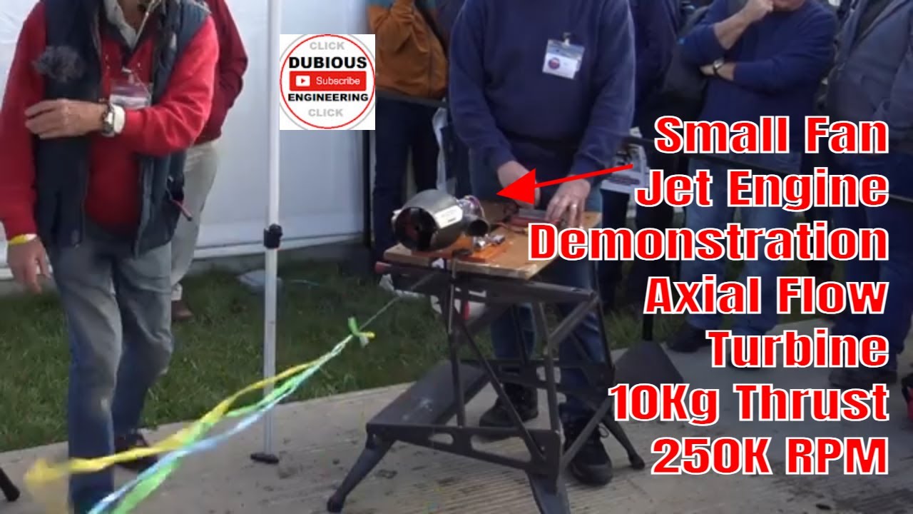 DuB-EnG: Kerosene Fan Jet Engne Demonstration and Talk - 250K RPM and 10Kg Thrust