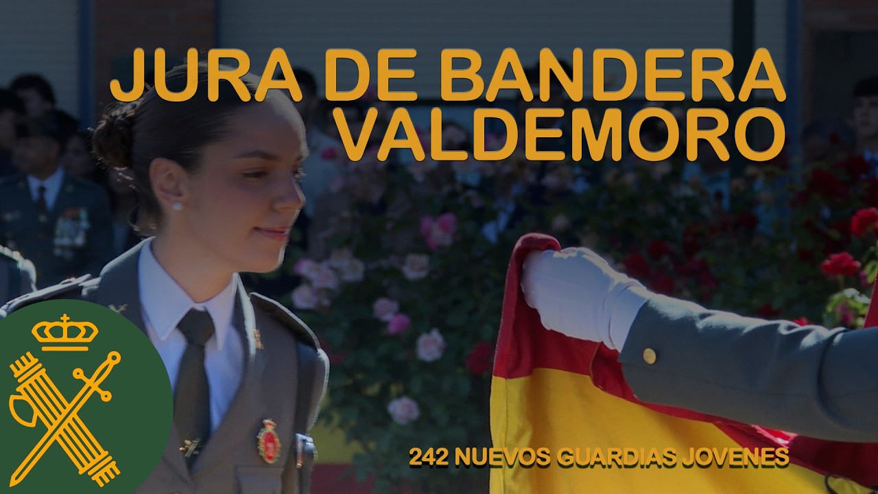242 guardias j&oacute;venes juran bandera en el Colegio Duque de Ahumada de Valdemoro