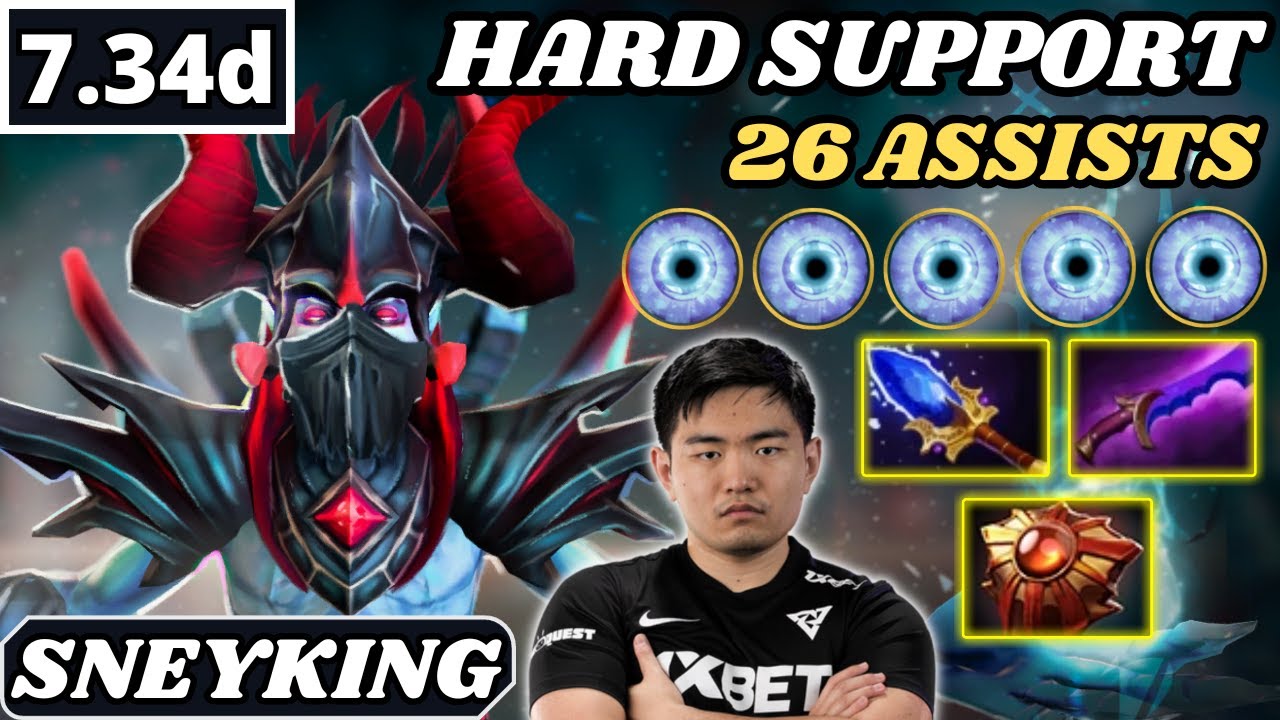 7.34d - Sneyking Lich Hard Support Gameplay 26 ASSISTS - Dota 2 Full Match Gameplay