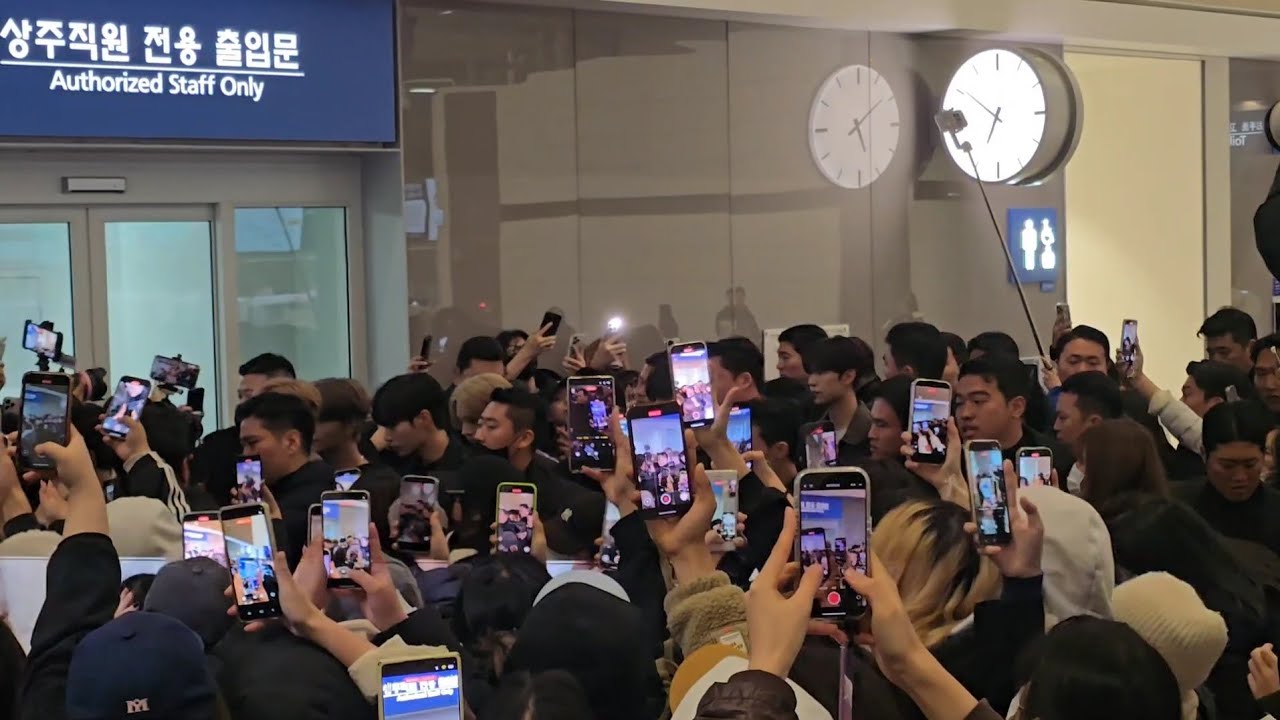 Alpha Drive One and thousands of crazy fans Airport Departure 251125