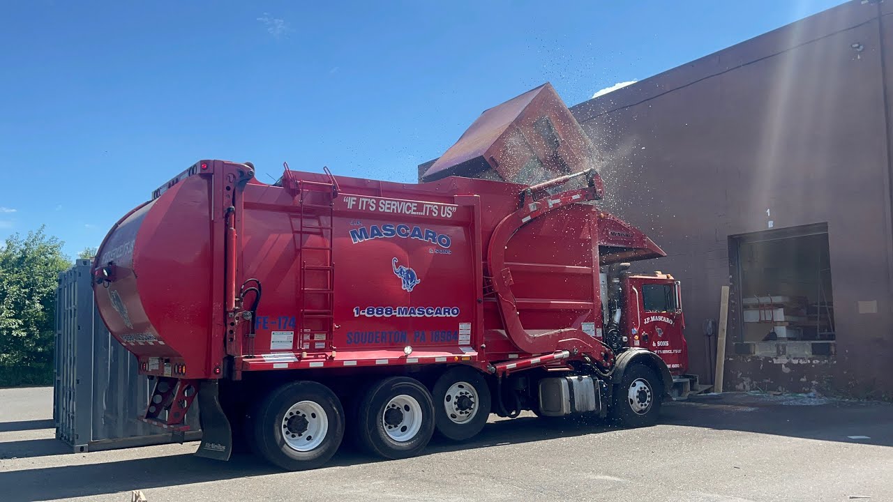 JP Mascaro Mack MRU McNeilus Atlantic Series front loader garbage truck