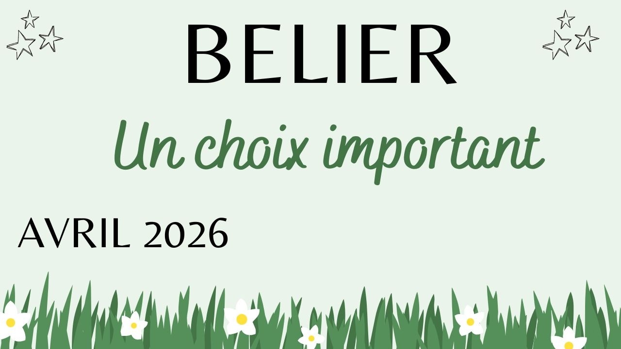 ♈️ BELIER ♈️  AVRIL 2026 ✨️ Tu es à un carrefour de vie, à toi de décider de la prochaine étape