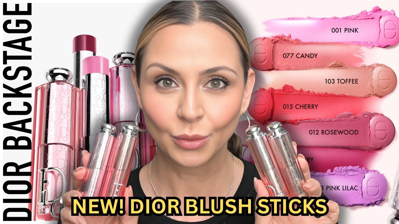 🌟 NEW!! 🌟 Dior Rosy Glow Blush Sticks 🌟 4 Shades Applied + Comparisons!