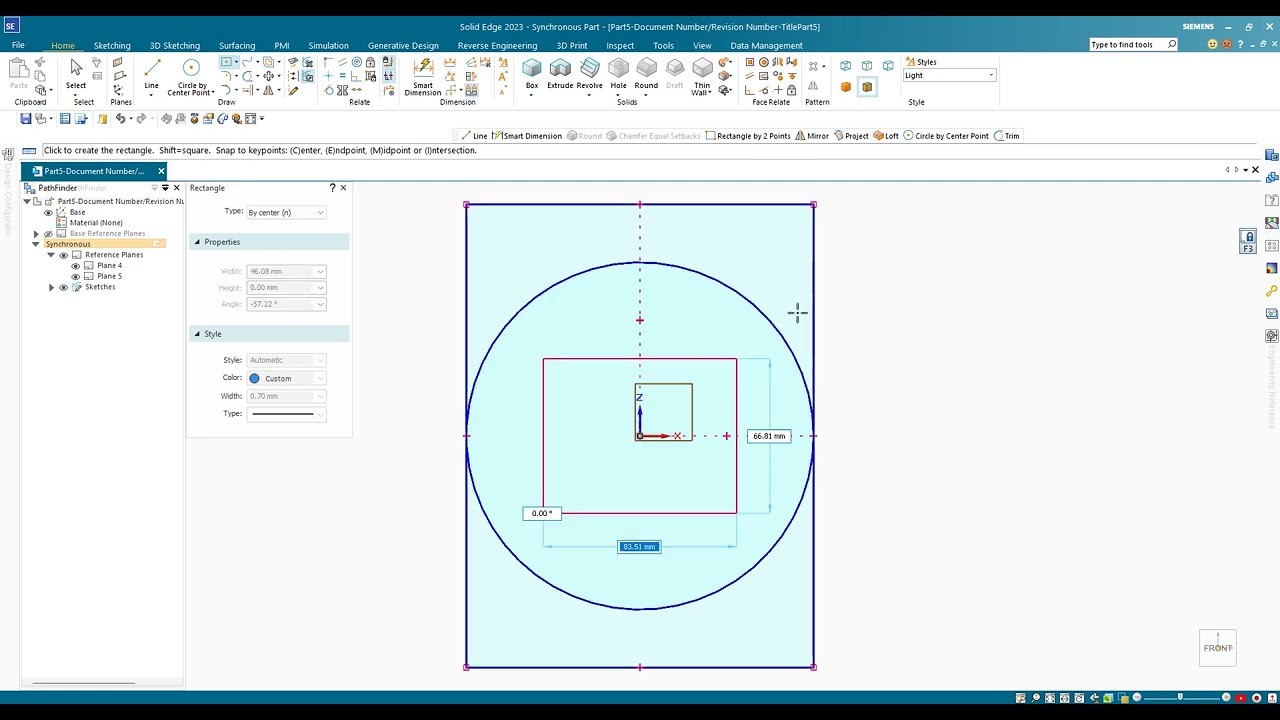 Solid Edge 2023: Using the Loft Protrusion command