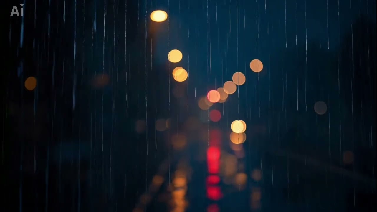 1 Hour Gentle Night Rain 🌧️ Deep Sleep Rain Sounds