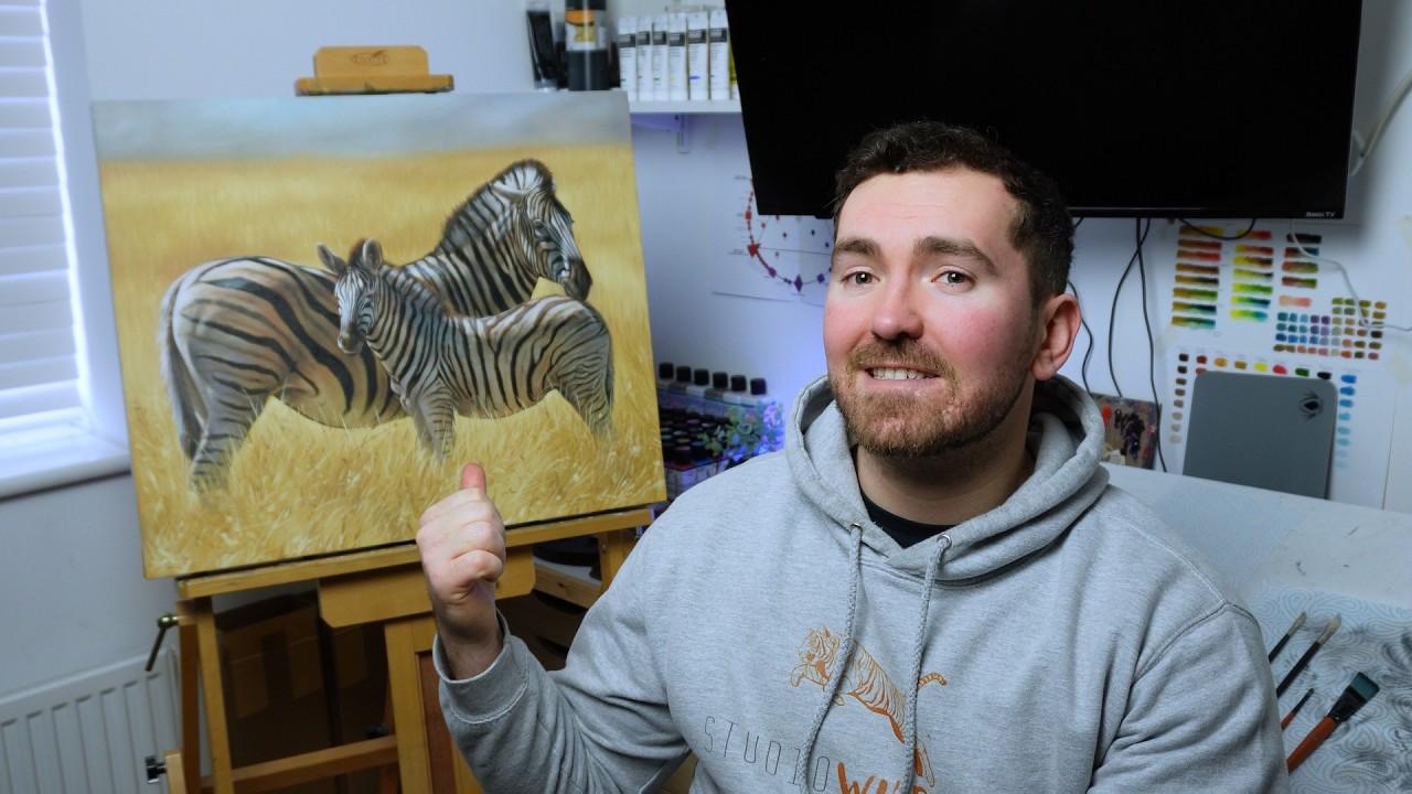 How I Paint Realistic Animals: Simple Zebra Painting Tutorial