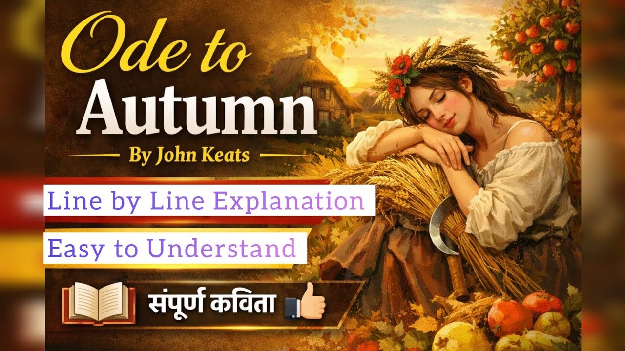 Ode to Autumn by John Keats | Line by Line Explanation in Hindi | Complete Poem